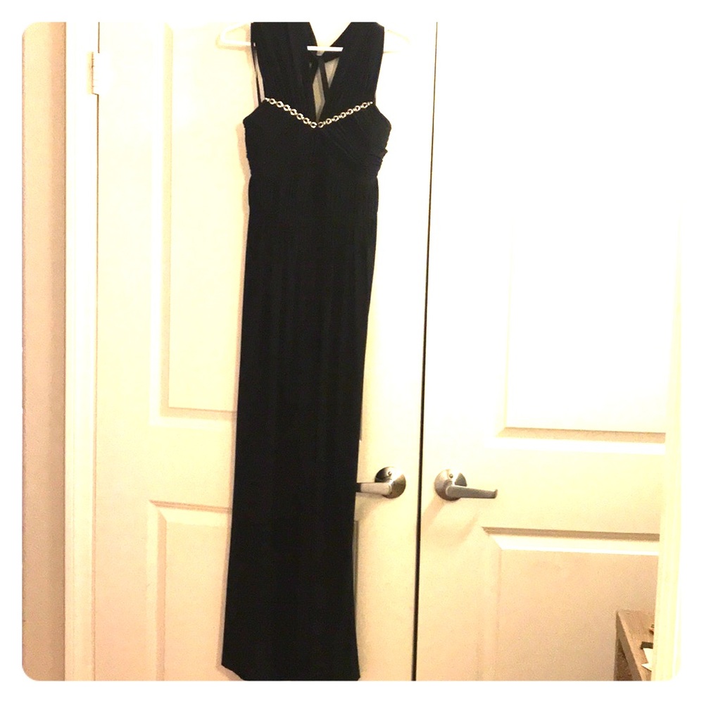 Black long BCBG Generation dress.